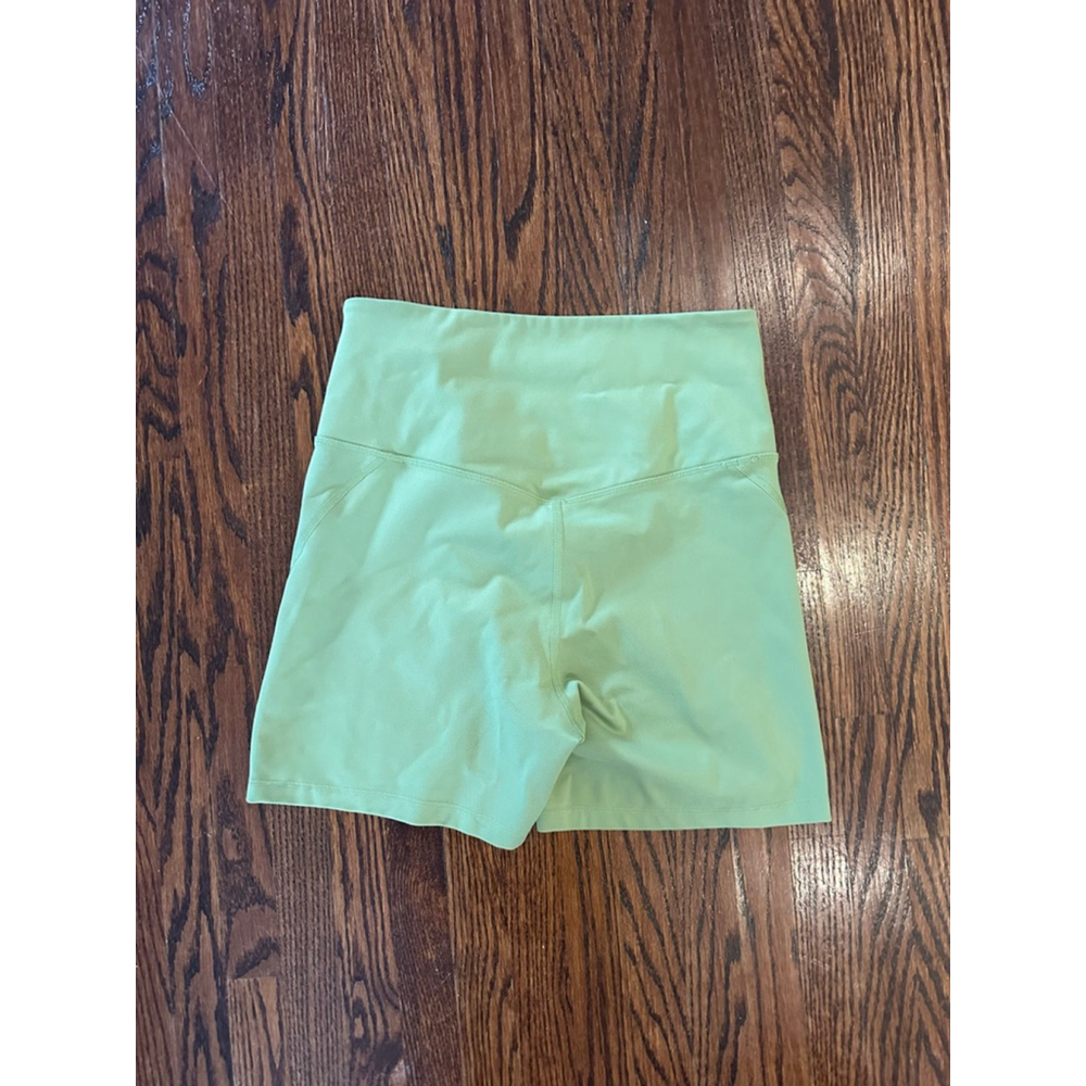 Women's Girlfriend Collective Green Bike Shorts L - Picture 3 of 6